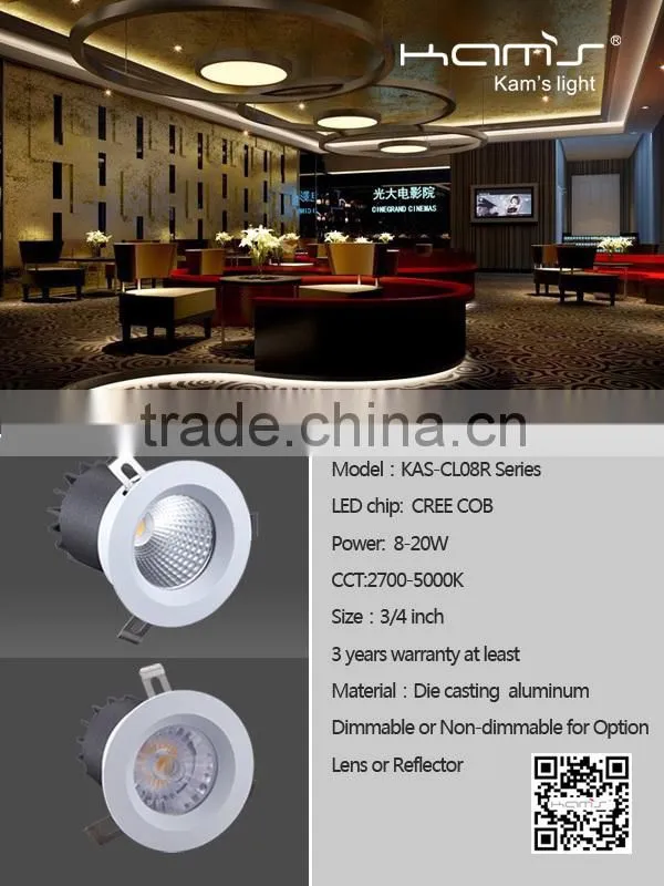 2 inch 3 inch 4 inch commercial hole punch retractable ceiling mounted led light fixtures