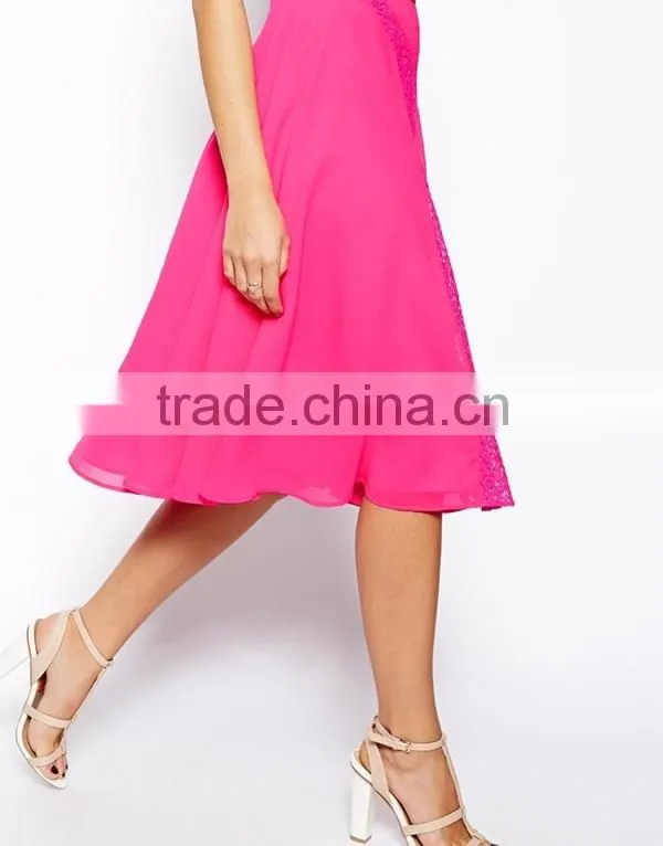 China wholesale woman skirt/gypsy skirts with lace inserts