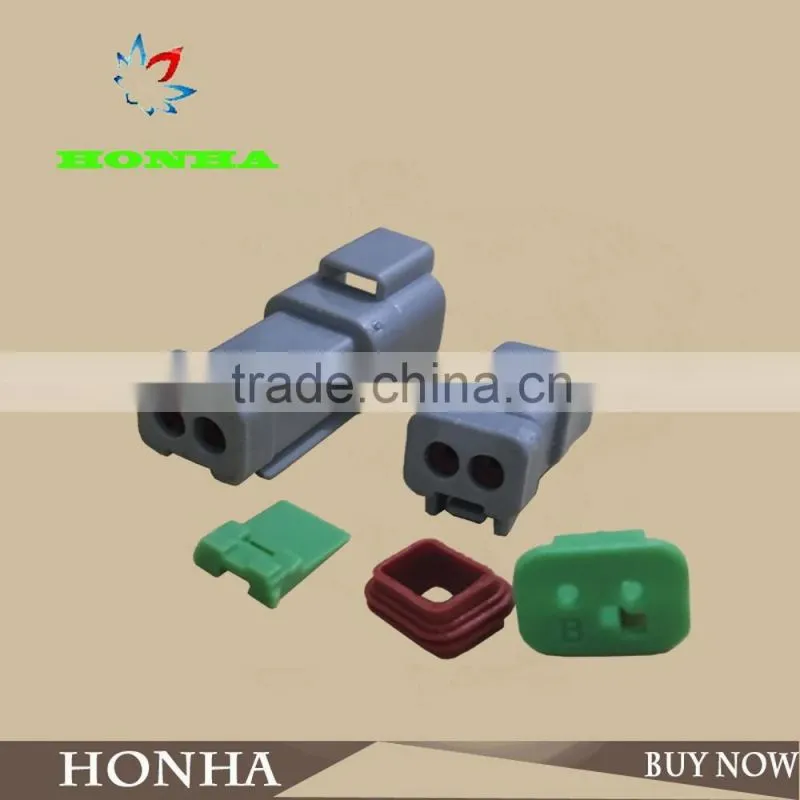DT04-2P DT06-2S Grey PA66 sealed Deutsch 2 pin male and female auto 2 pin connectors