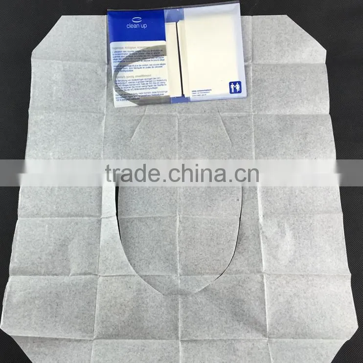 Disposable Recycled Pulp Paper Travel 1/32 Fold Toilet Cover Seat
