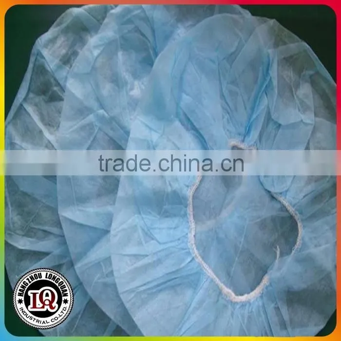 Disposable surgical nonwoven bouffant caps corlorful