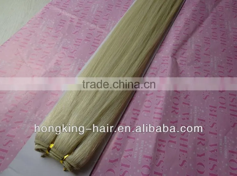 Wholesale price 100% human hair blond color human hair extensions in Qingdao