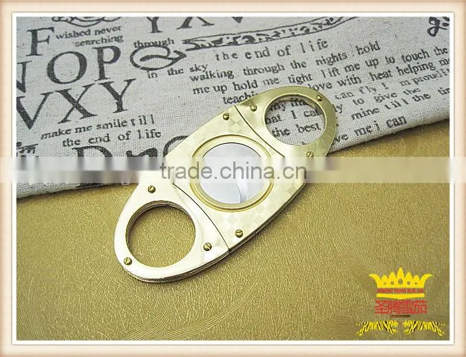 Red plastic cigar scissors, cigar cutter