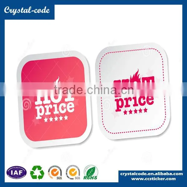Waterproof strong sdheaive paper price tag