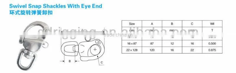 Stainless Steel Swivel Snap Shackle