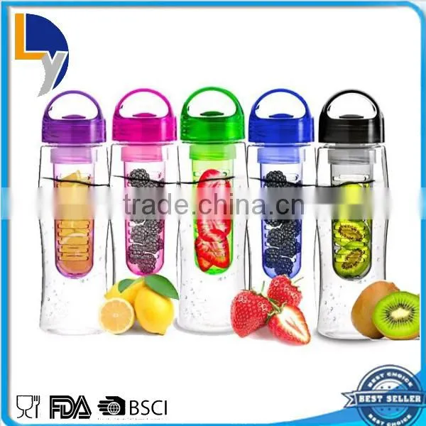 2016 New design product BPA free Tritan sport water bottle with fruit infuser
