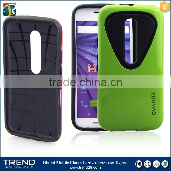 love heart design youyou pc+tpu case for moto G3