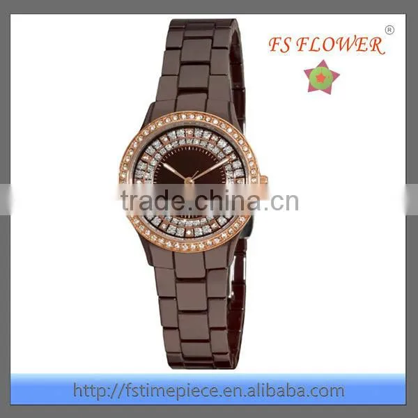 Graceful Lady Fashion Ceramic Watch Diamond Montre Femme