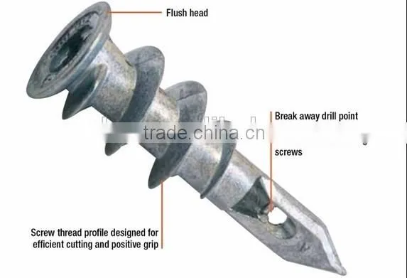 nylon easy drive anchor with screw
