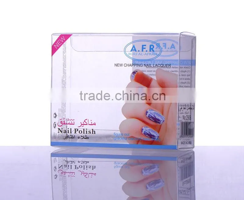 Nail art printed small clear plastic packaging boxes