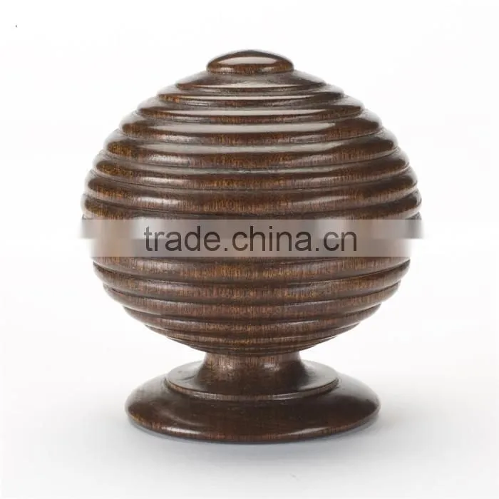 New design carved wooden fence post cap