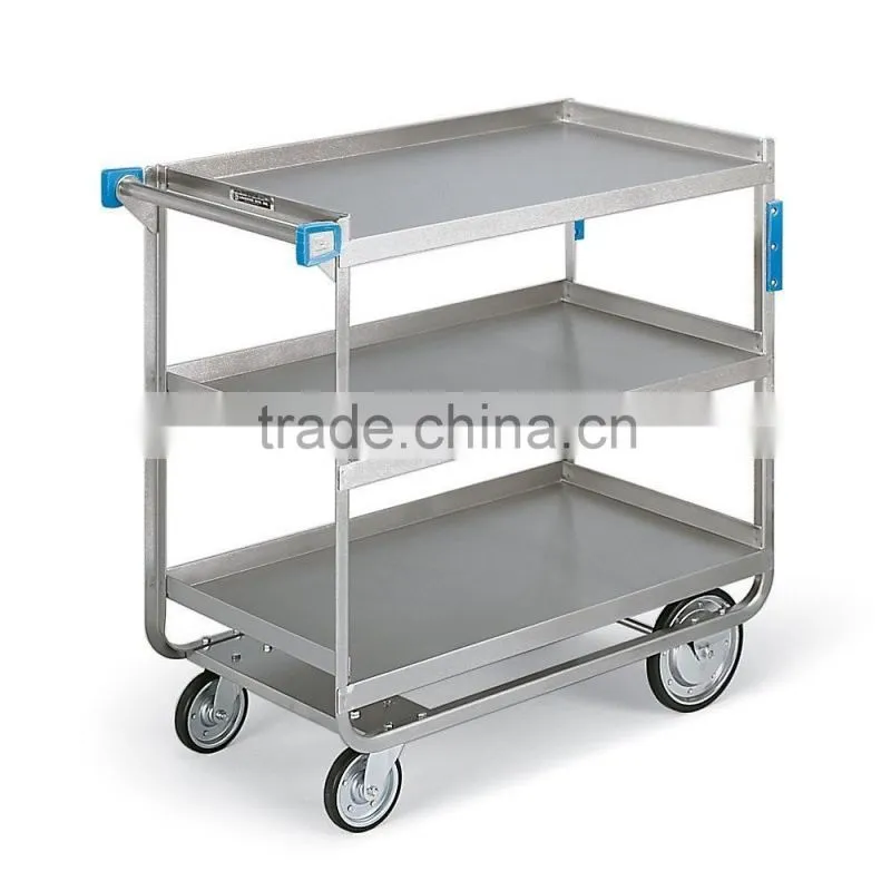 Icegreen Heavy Duty Stainless Steel Dining Cart With 3 Shelves