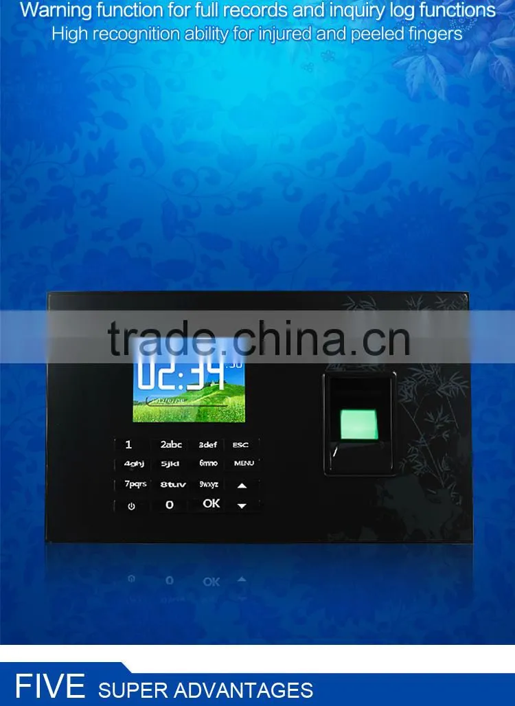 biometric fingerprint terminal time attendance with free fingerprint time attendance software