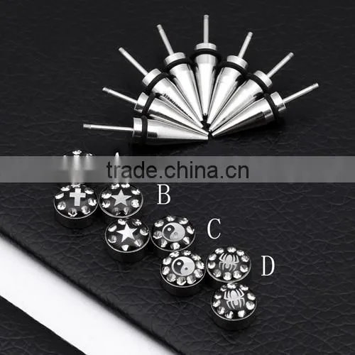 New Arrival Stainless Steel Colorful Crystal Body Piercing Jewelry