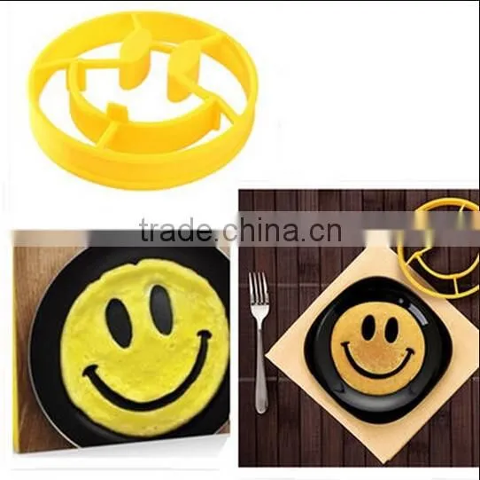 Silicone Smile Face Pancake Egg Fried Ring Mould / silicone fried egg mould / egg tray mould