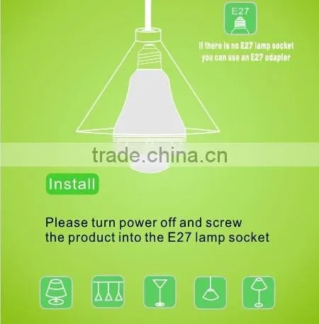 2016 RF Control Modern Style Smart Home LED Bulb Lighting 7W Multi Color Control By Wifi Phone App