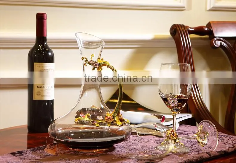 RORO enamel crystal glass /wine glass set/wine decanter /wine glasses glassware