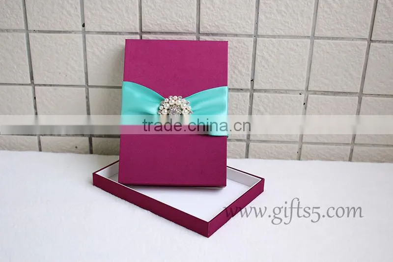 Custom Handmade Luxury Violante wedding invitation boxes