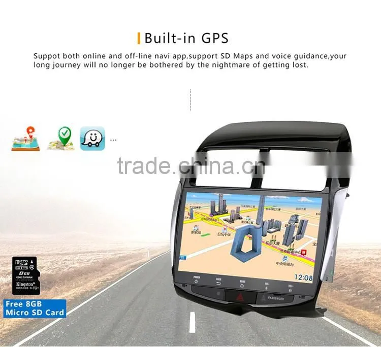 10.1 Inch High quality double din Audio car gps dvd player for Mitsubishi ASX