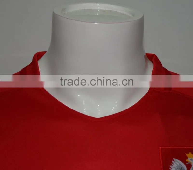 Customize a new style red color soccer jersey grade original european 2016