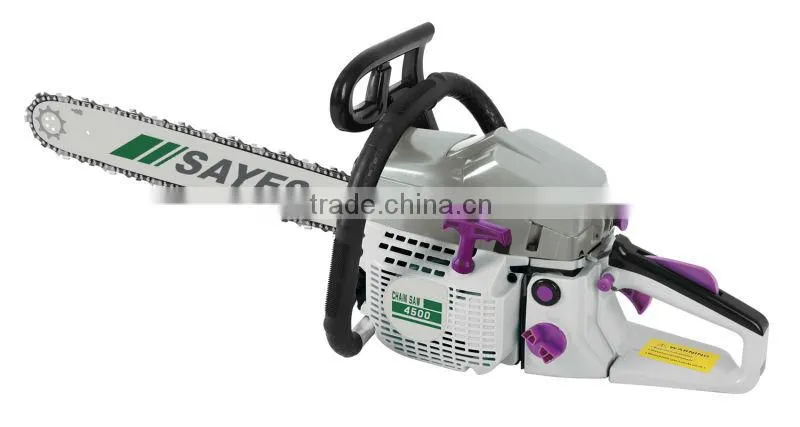 gasoline chainsaw 4500 with 18 inch guide bar and chain