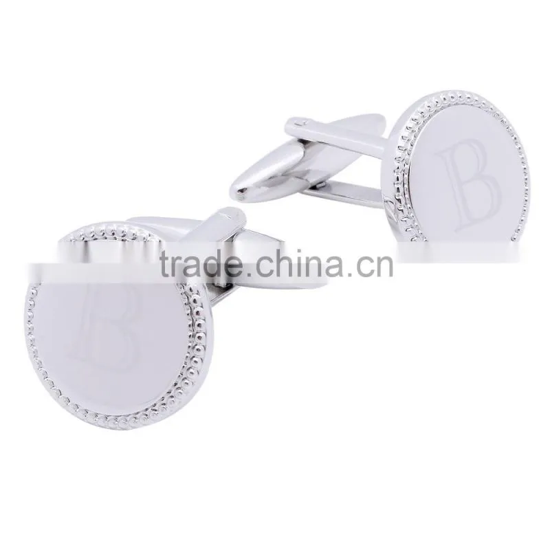 2016 wholesale letter mental cufflinks for men