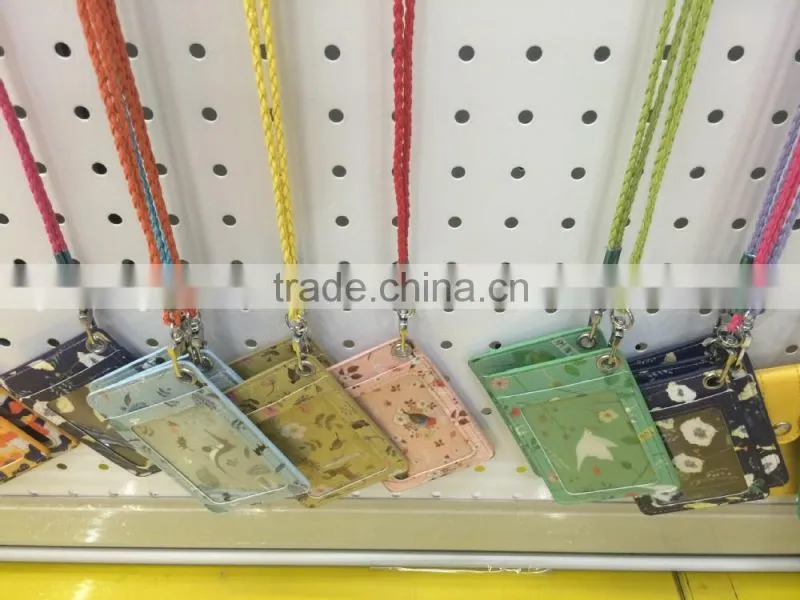 Hot Sale Retractable Reels ID Badge Holder With Leather Wallet