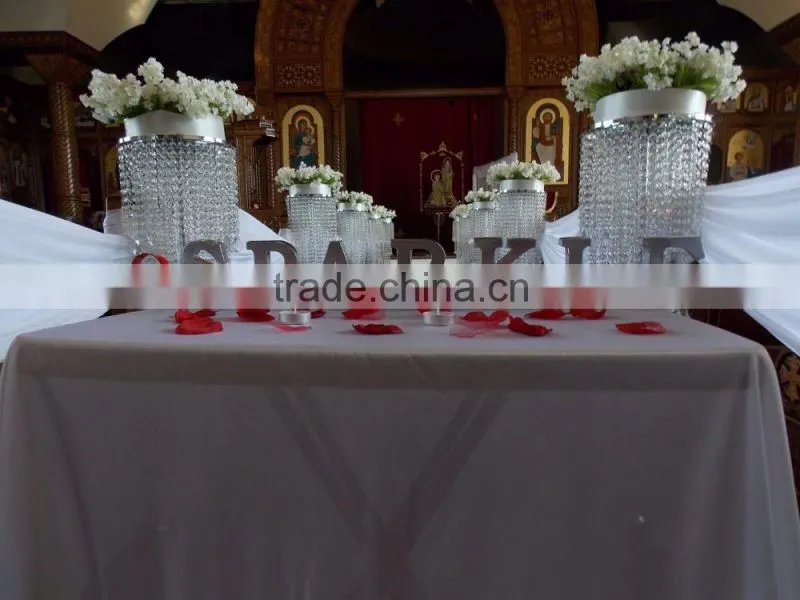 Elegant Hot sale!wedding walkway crystal flower stand chandelier for wedding stage