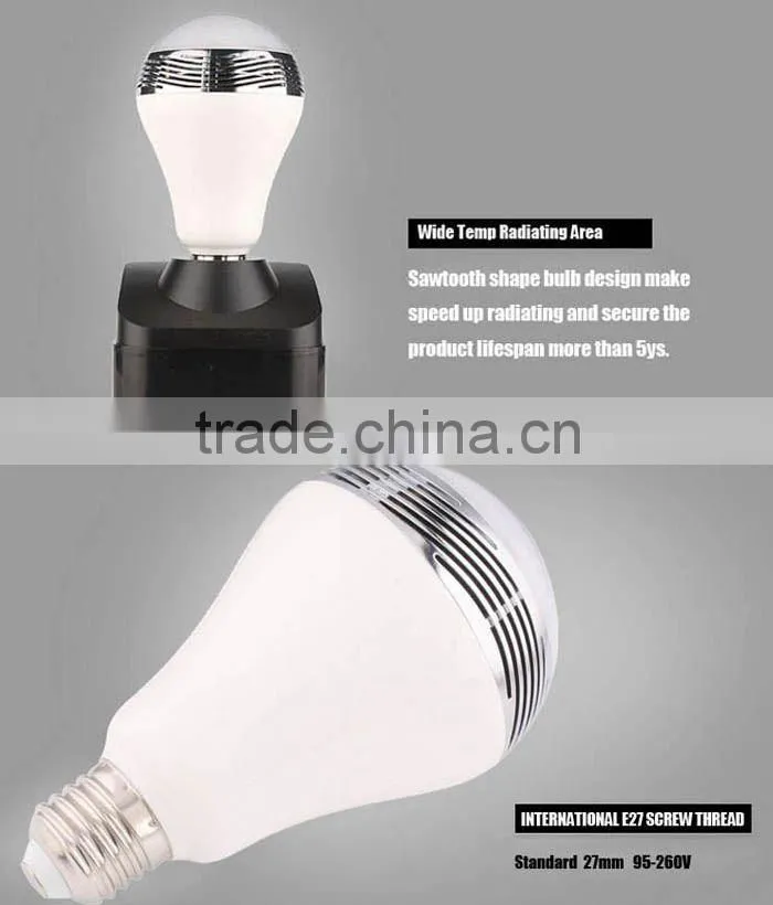 Full color spectrum LED Bulb bluetooth speaker with App system