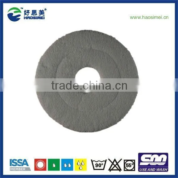 Industrial professional clean floor round hook and loop fastener pad