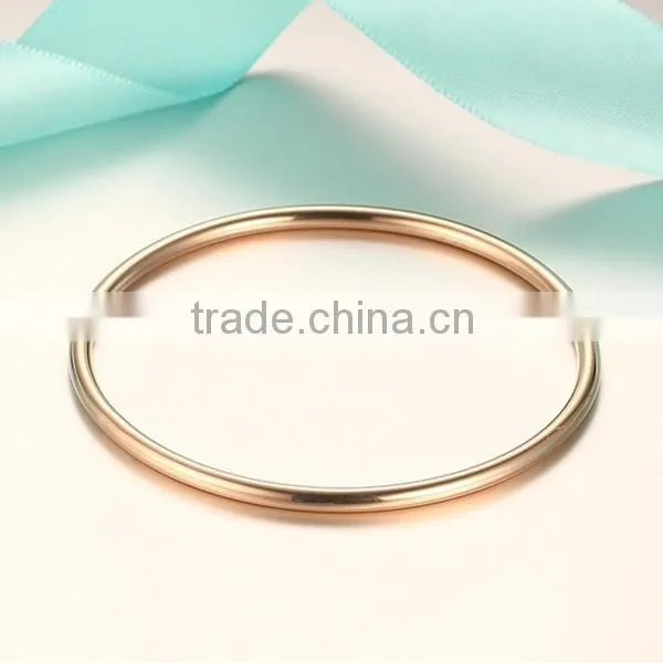 Fashion Simple 3mm Smooth Stainless Steel Bracelet
