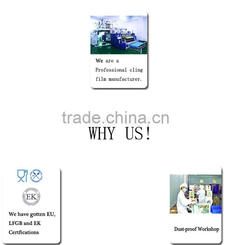 plastic wrap pvc cling film food grade packaging film