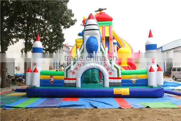 Large inflatable fun city inflatable climbing slide park for sale