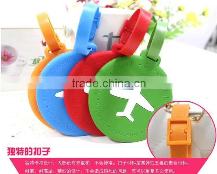 PVC luggage tags with customer customize debossed logos & various colors or shape