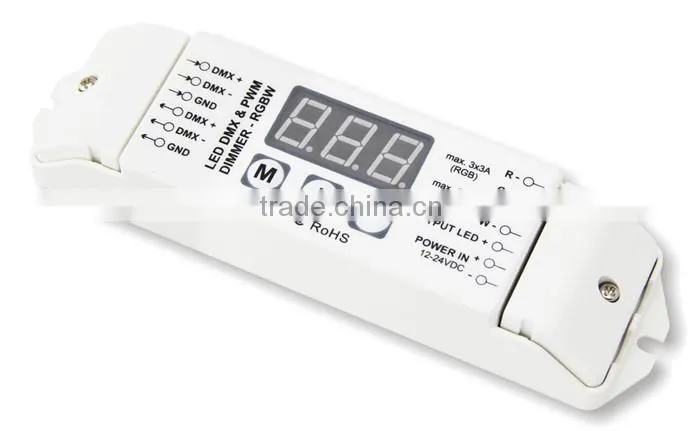 DC12V-24V DMX PWM Decoder LCD 4-channel