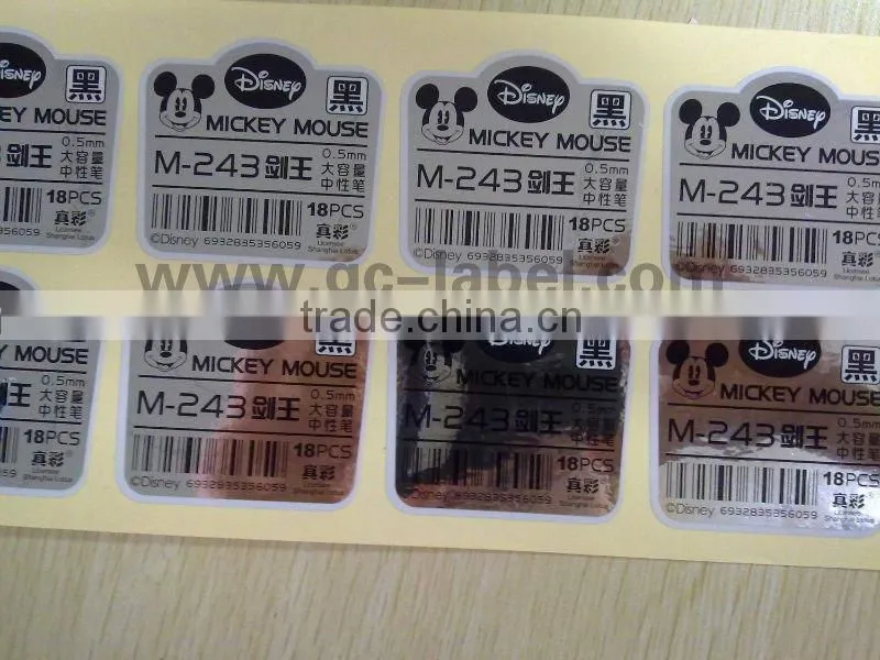 bottle packaging label