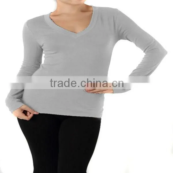 Womens V-Neck plain T-Shirts