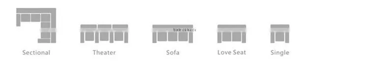H001 New European style Living Room classic leather sofa with buttons