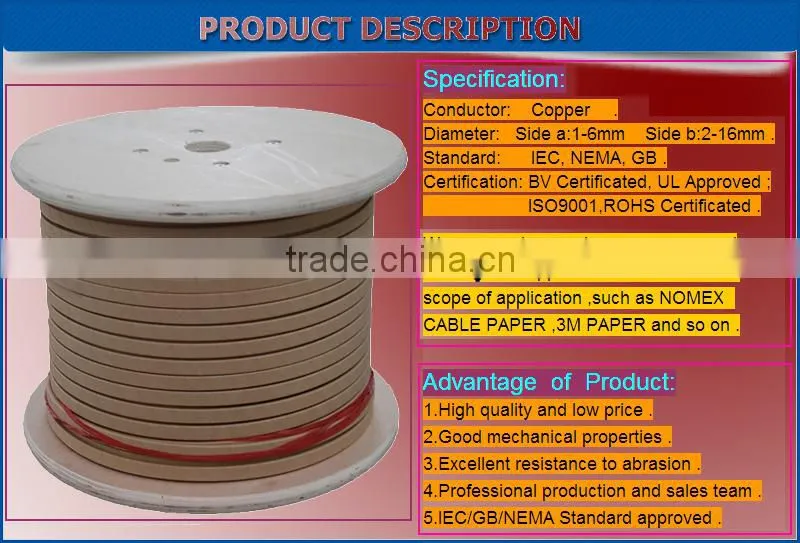China supply craft paper covered copper coil for transformer