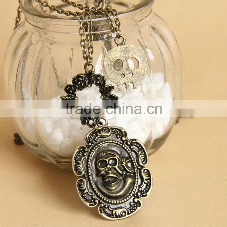 MYLOVE flower skull sweaterchain long necklace vampire MLSC-22
