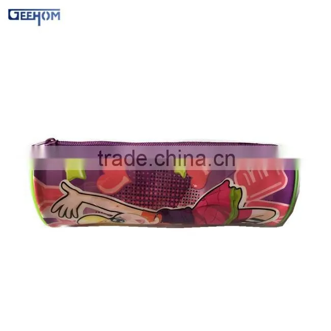 school shining pencil bag custom pvc glitter pencil bag