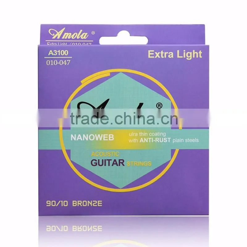 Wholesale Amola Guitar Strings Bronze A3100 Acoustic Guitar Strings better than elixir guitar strings