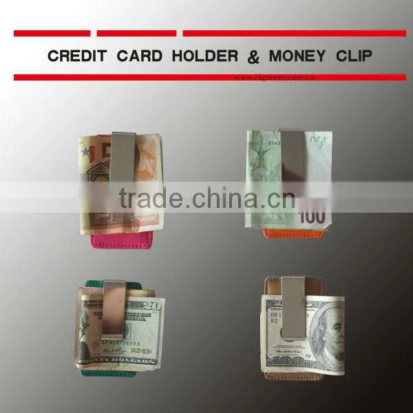 money clip & credit card holder for four colours.