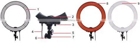 Micro 55 Watt Photography Ring Light RL-18 LED Video Light for DSLR Camera on Portrait
