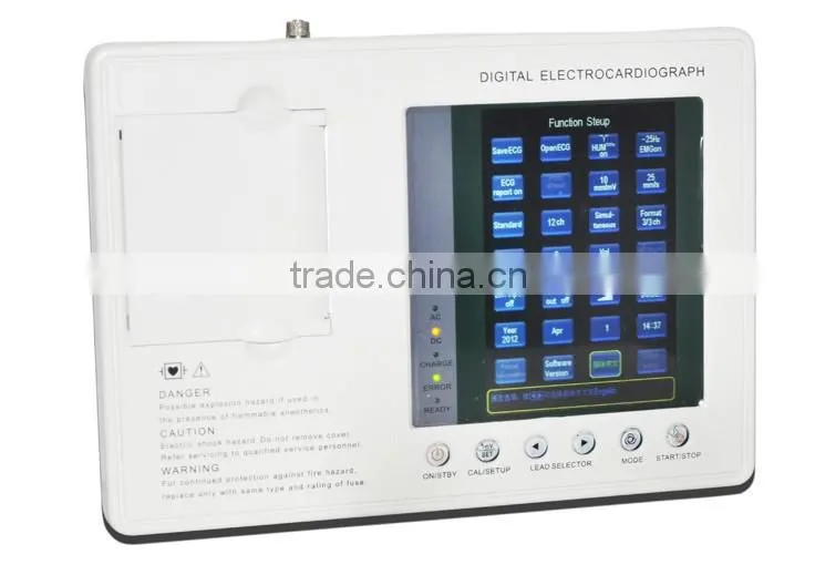 3 channel 12 lead color Screen ECG EKG machine Electrocardiograph by Wholesale Price