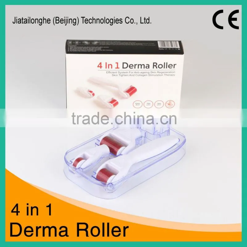 Hair loss treatment 4 in 1 dermaroller, micro rolling system with CE certificate-L013C