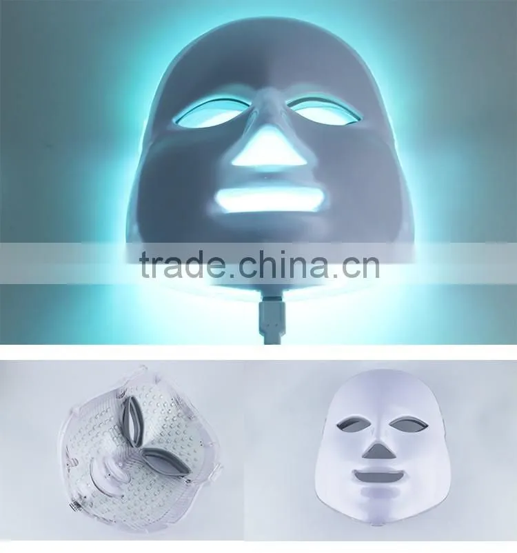 7 colors red/green/blue/white/cyan/purple 3D anti-aging facial mask Led photon treatment PDT acne wrinkle removal machine