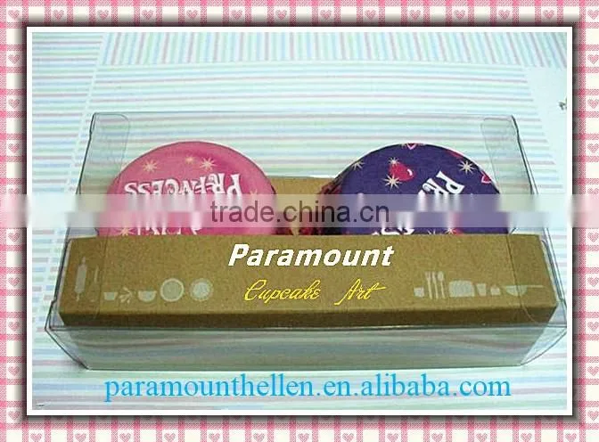 Plastic tube and plastic bags package for supermarket Paper cupcake liners cupcake cases baking cups custom Private Label