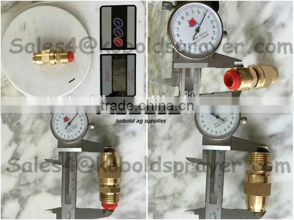 Adjustable brass spray nozzle