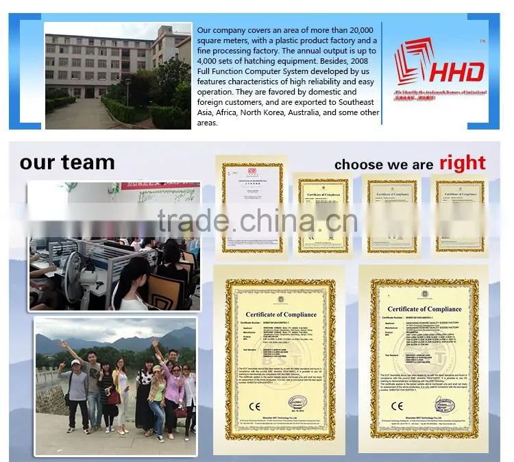 HHD 96% Hatching Rate Cheap and High Quality Chicken Duck Goose Parrot Small Birds Ostrich Egg Incubator Hatching 50 Eggs